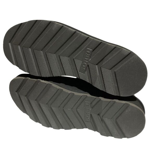 Sorel Boots Womens 7.5 Hi-Line Jet Black Leather Waterproof Lace Up Combat Biker - Picture 8 of 10